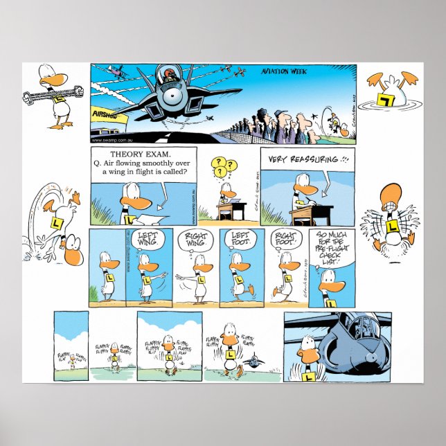 Poster de Ding Duck Aviation Comics (Devant)