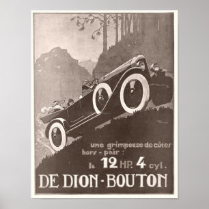 Poster De Dion Bouton Vintage Ad