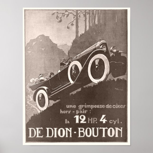 Poster De Dion Bouton Vintage Ad (Devant)