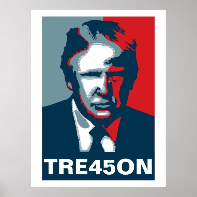 Poster de Donald Trump TREASON TRE45ON (Devant)