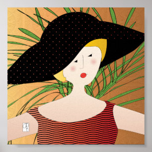 Poster de femmes Casquettes