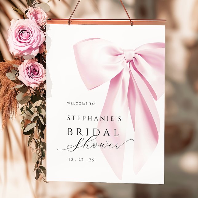 Poster de Fête des mariées de Bow rose (Créateur téléchargé)