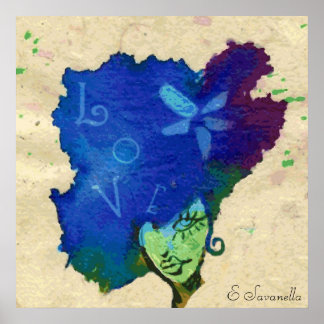 Poster de fille d'amour