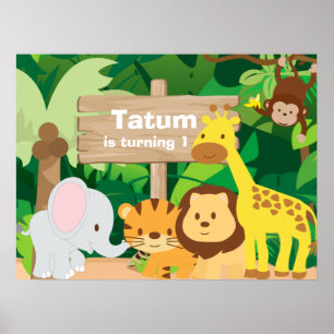 Poster de fond personnalisé du parti Jungle