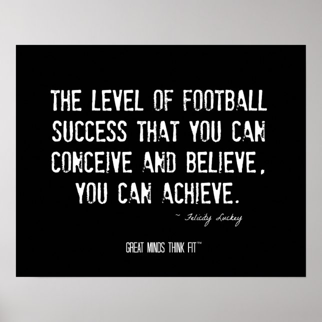 Poster de football avec citation motivationnelle (Devant)