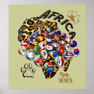 Poster de football de la Coupe du Monde de footbal