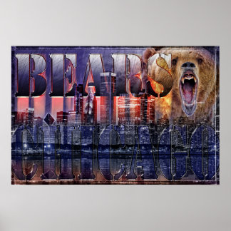 Poster de football d'ours