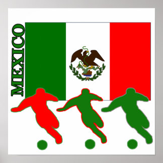 Poster de football Mexique