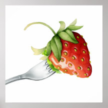 Poster de fraises et de fourrures - SRF