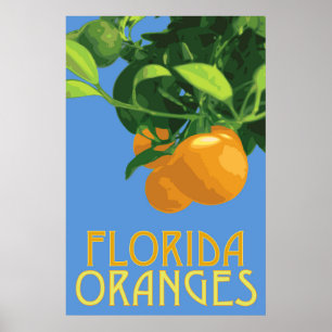 Poster de fruits de Floride Oranges 24 x 36