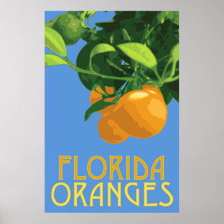 Poster de fruits de Floride Oranges 24 x 36