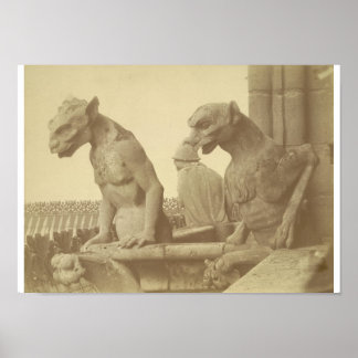 Poster de gargouilles penchées