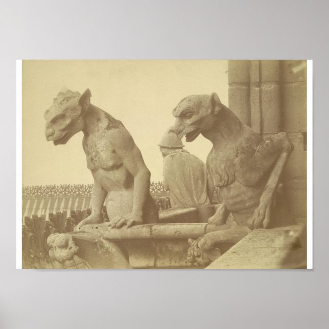 Poster de gargouilles penchées (Devant)