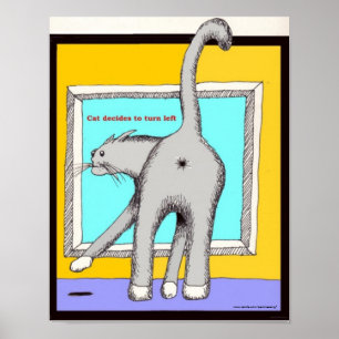 Poster de gauche Turning Cat