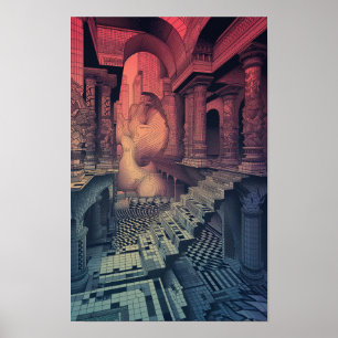 Poster de géométrie cintrée - Jardin manifold Ech