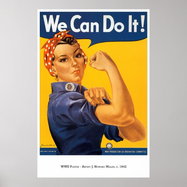 Poster de guerre-30 : Rosie Le Riveter (Devant)