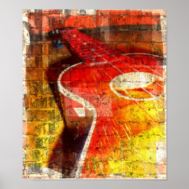 Poster de guitare artistique (Devant)