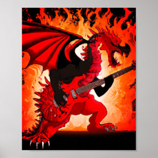 Poster de Guitare Dragon Wall Art