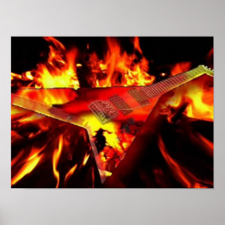 Poster de guitare flamboyante