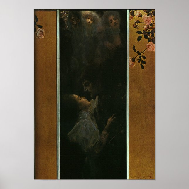 Poster de Gustav Klimt Love (Devant)