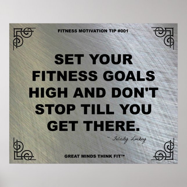 Poster de gym pour la Motivation Fitness #001 (Devant)