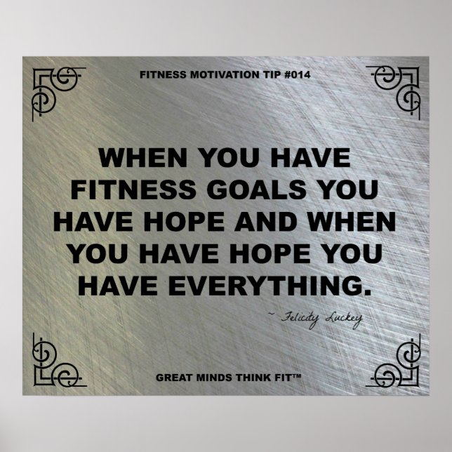 Poster de gym pour la motivation fitness #014 (Devant)