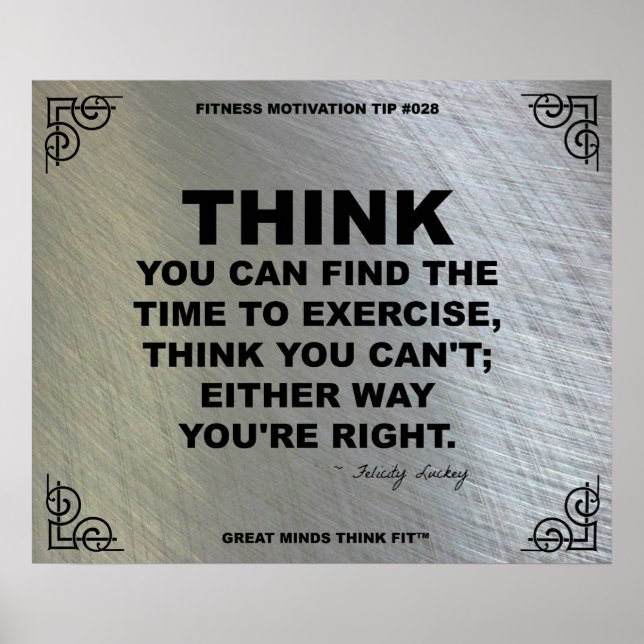 Poster de gym pour la motivation fitness #028 (Devant)