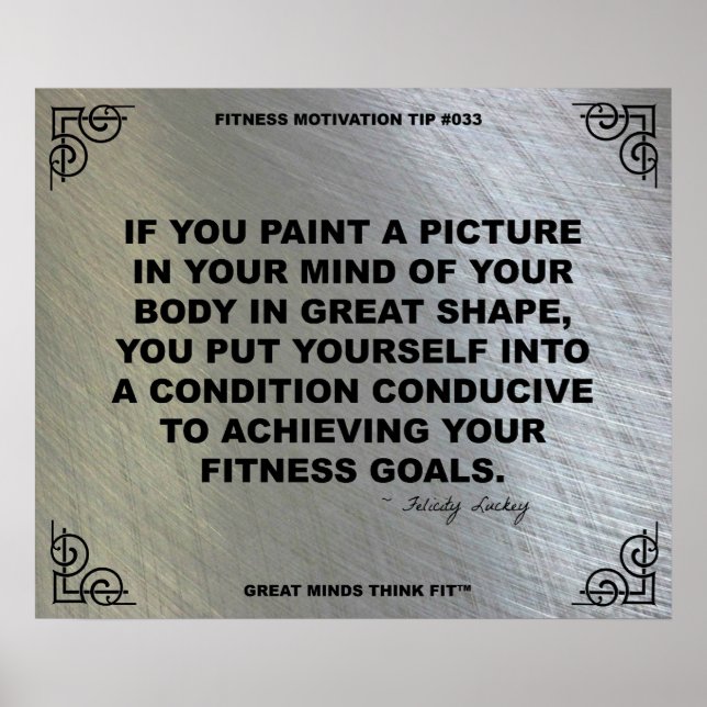 Poster de gym pour la motivation fitness #033 (Devant)