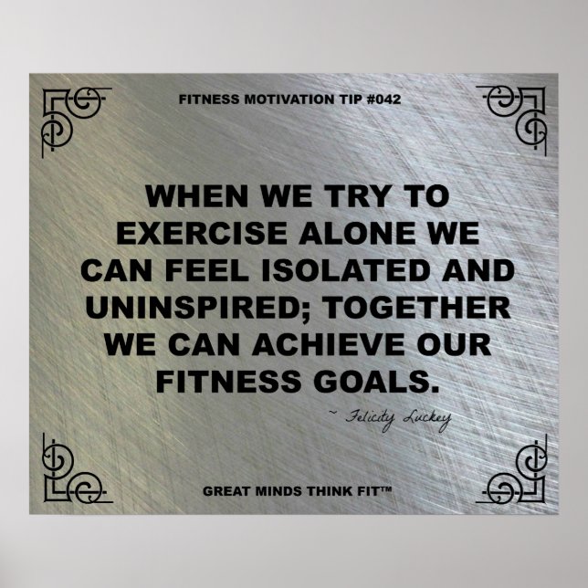 Poster de gym pour la motivation fitness #042 (Devant)
