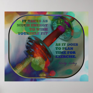 Poster de gymnastique coloré avec poids 017