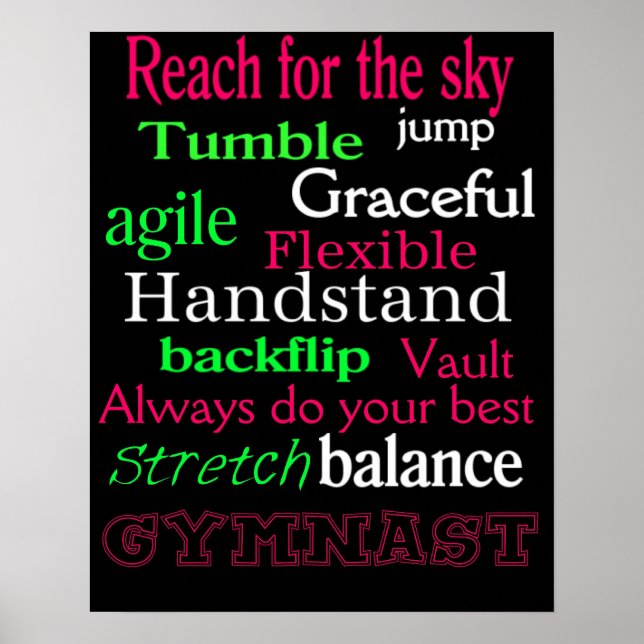 Poster de gymnastique Salle de fille (Devant)