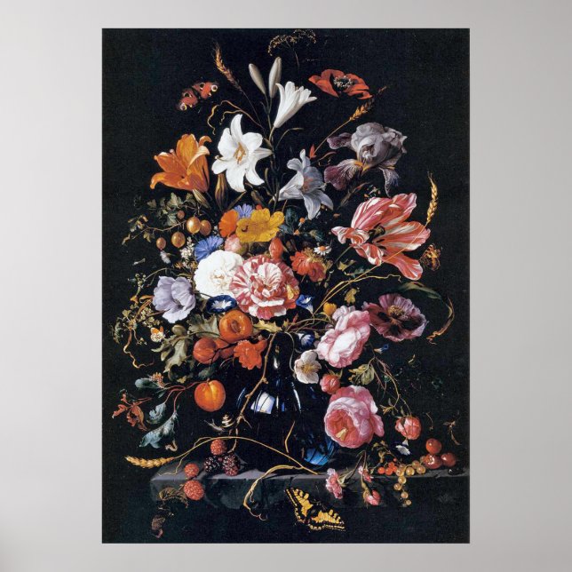 Poster de Heem peinture florale Vase (Devant)
