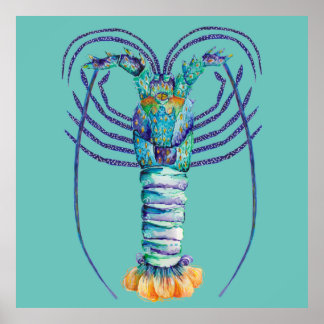 Poster de homard peint de l'Ouest australien