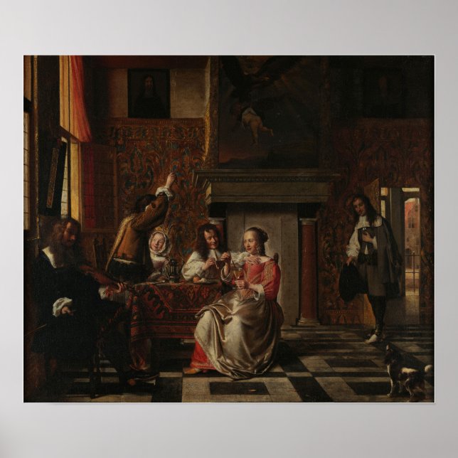 Poster De Hooch - Happy Company (Devant)