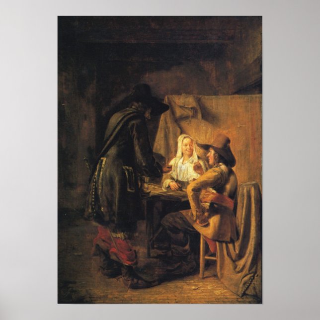 Poster De Hooch - Tric Trac Player (Devant)