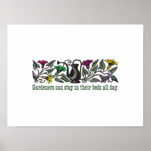 Poster de jardiniers colorés et humoristiques