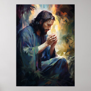 Poster de Jésus priant
