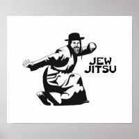 Poster de Jew Jitsu | Cadeaux Juifs Bar Mitzvah