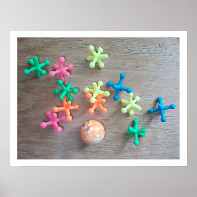 Poster de jouets colorés et de balles (Devant)