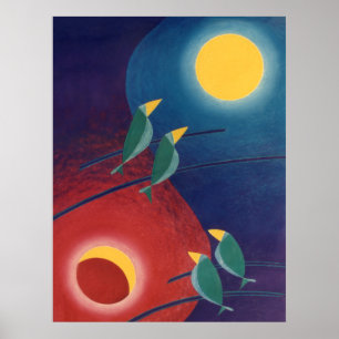Poster De jour dedans - de jour peinture abstraite