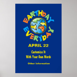 Poster de jour des terres 22 avril Redimensionner 