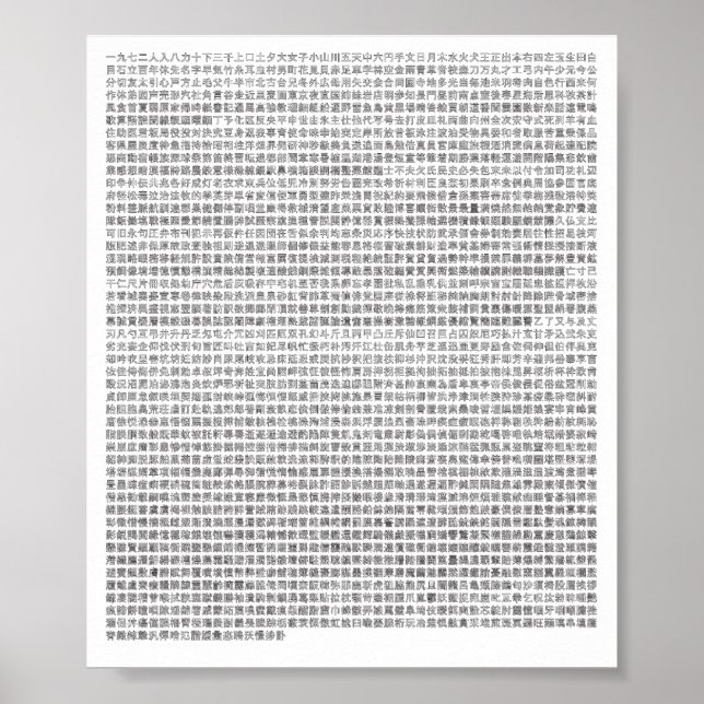 Poster de Jouyou Kanji (Devant)