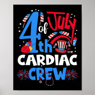 Poster De Juillet Équipage Cardiaque Infirmière Cardiaque
