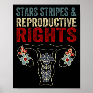 Poster De Juillet Étoiles Grèves Et Droits De Reproductio