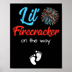 Poster De Juillet Grossesse Chemise Lil' Firecracker Sur