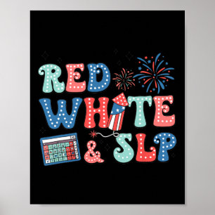 Poster De Juillet Thérapie Discours Rouge blanc Slp Parol