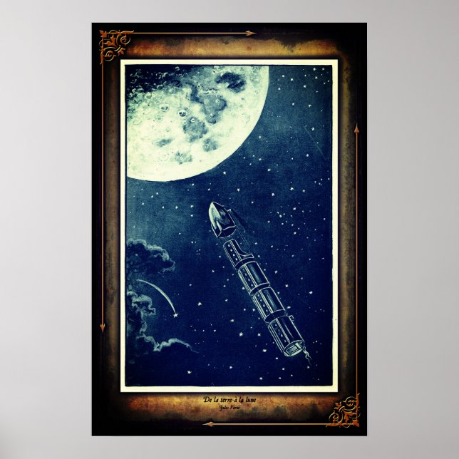Poster de Jules Verne De la Terre à la Lune (Devant)