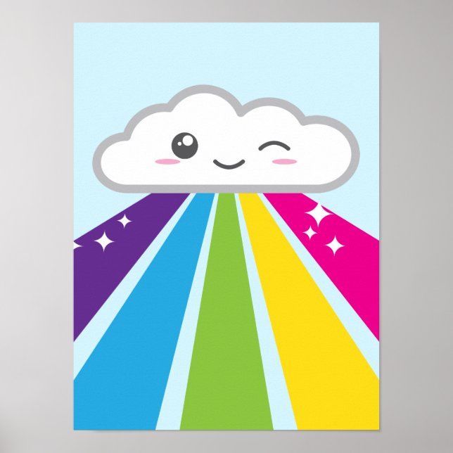 Poster de Kawaii Cloud et Rainbow (Devant)