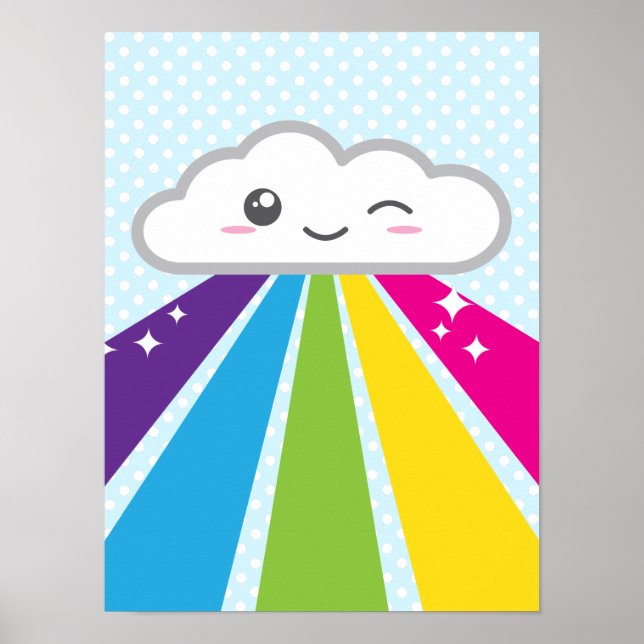 Poster de Kawaii Cloud et Rainbow (Devant)