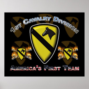 Poster de la 1ère Cav Fort Hood Texas